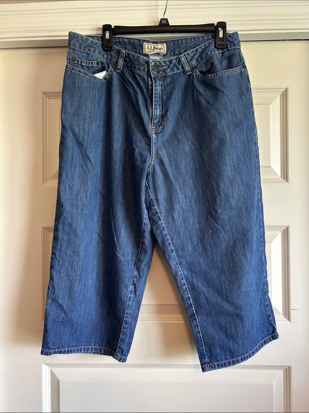 L.L. Bean Women's Blue Denim Cropped Jeans